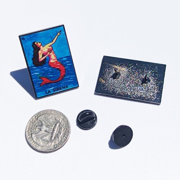 La Sirena Pin Loteria Pin For Caps Clothing Enamel Badge Mexican Game Pin - Picture 1 of 5